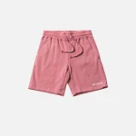 aim leon dore dusty pink logo camper shorts - KITH-SHOP