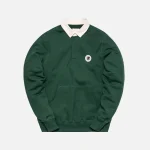 aim leon dore green kanga pocket rugby shirt - KITH-SHOP