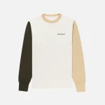 aim leon dore long sleeve colorblock tee in oatmeal combo - KITH-SHOP