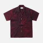 aim leon dore multi colored burgundy leisure button up shirt - KITH-SHOP