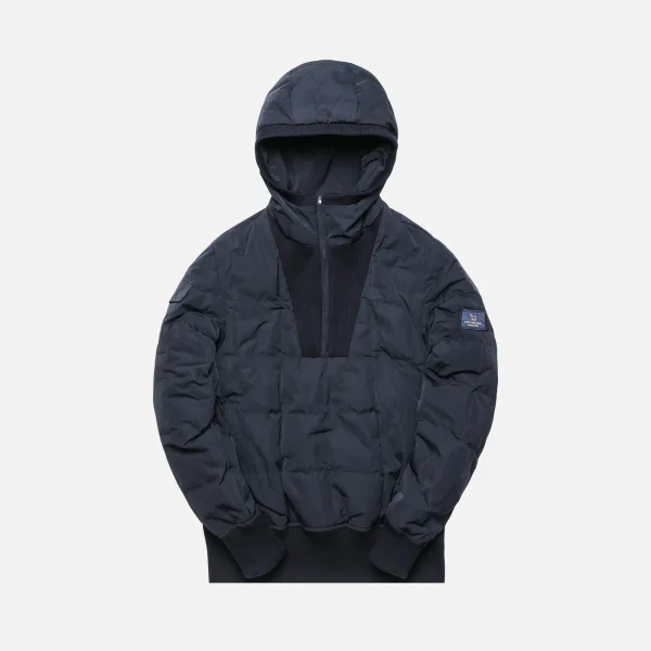 aim leon dore quilted down pullover jacket in midnight navy - KITH-SHOP