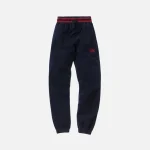 aim leon dore reverse fleece pants natural red - KITH-SHOP