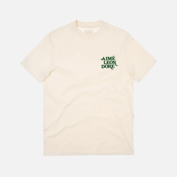 aim leon dore vintage 70s logo graphic t shirt cream - KITH-SHOP