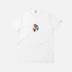 aim leon dore white apple graphic tee - KITH-SHOP