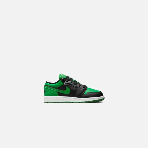 air jordan 1 low grade school shoes black lucky green white - KITH-SHOP