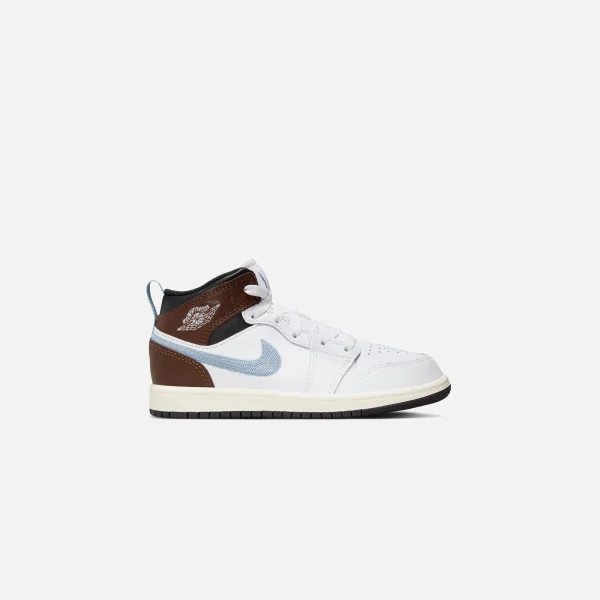 air jordan 1 mid se white blue grey black sail jordan performance sneakers - KITH-SHOP