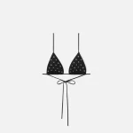 alexander wang allover hotfix string bikini top black - KITH-SHOP