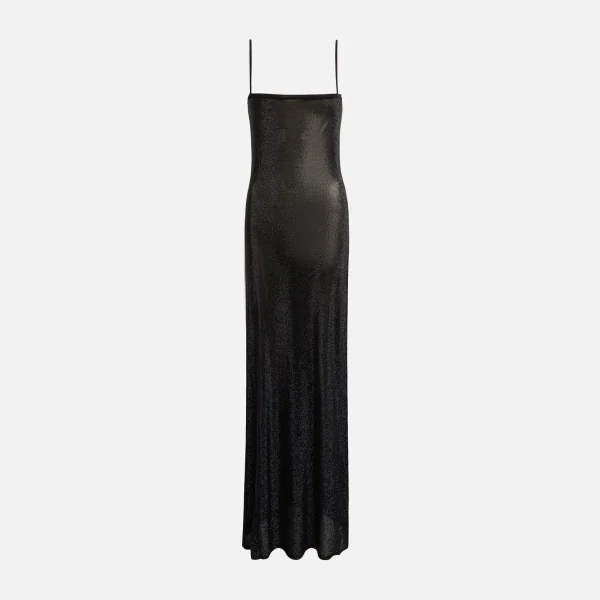 alexander wang black cami slip dress with clear bead hotfix - KITH-SHOP