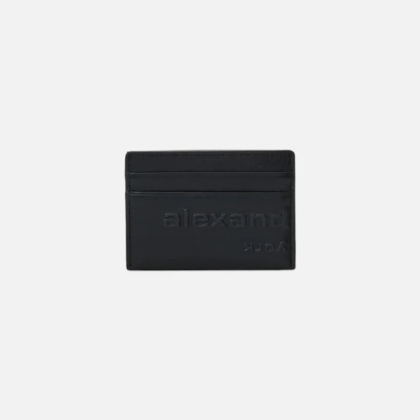 alexander wang black leather punch card holder - KITH-SHOP