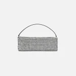 alexander wang heiress flex flap bag in white with crystal accents - KITH-SHOP