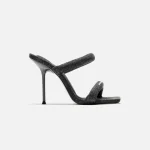 alexander wang julie tubular sandal in grey aged denim - KITH-SHOP