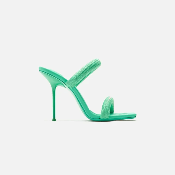 alexander wang julie tubular webbing sandal in green - KITH-SHOP