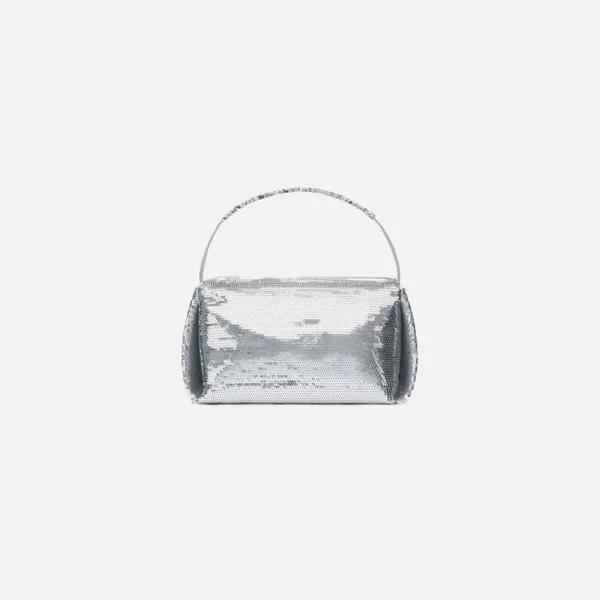 alexander wang marquess micro bag with crystal charms in silver - KITH-SHOP