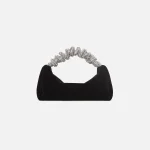 alexander wang mini bag with rhinestone scrunchie handle black - KITH-SHOP