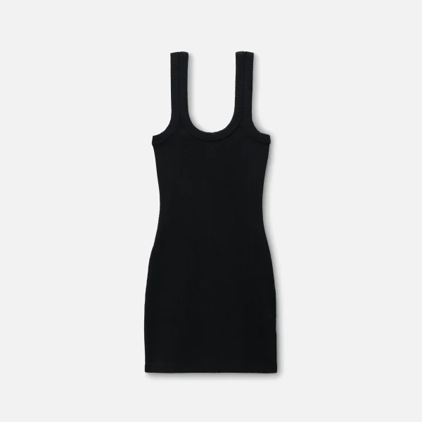 alexander wang mini tank dress black with embossed logo - KITH-SHOP