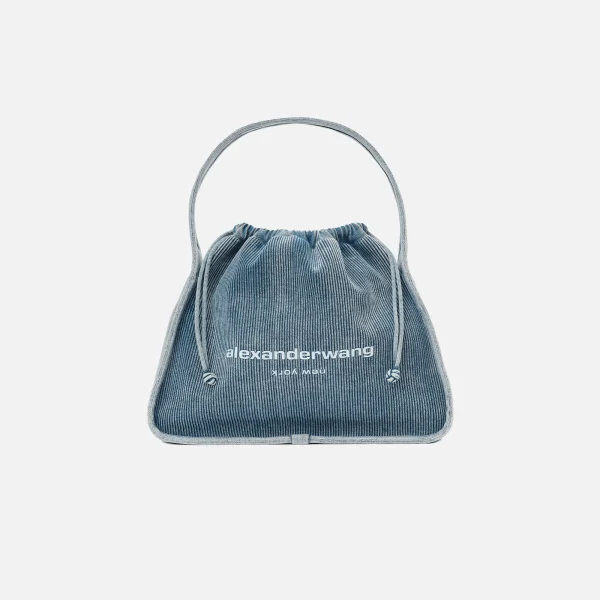 alexander wang ryan large blue denim tote bag - KITH-SHOP