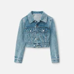 alexander wang slim fit indigo trucker jacket - KITH-SHOP