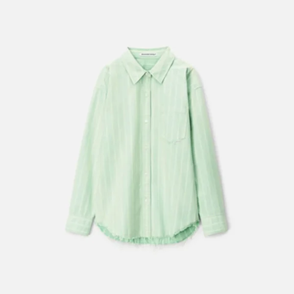 alexander wang spring bud boyfriend shirt with raw hem - KITH-SHOP