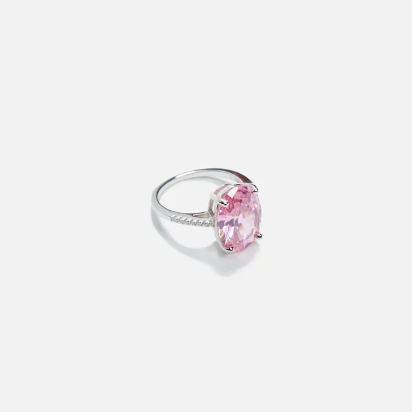 amy shehab pink crystal oval cocktail ring - KITH-SHOP