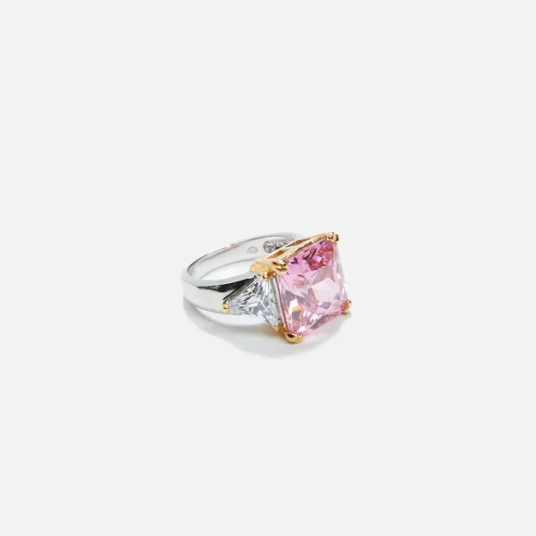 amy shehab pink square crystal cocktail ring - KITH-SHOP