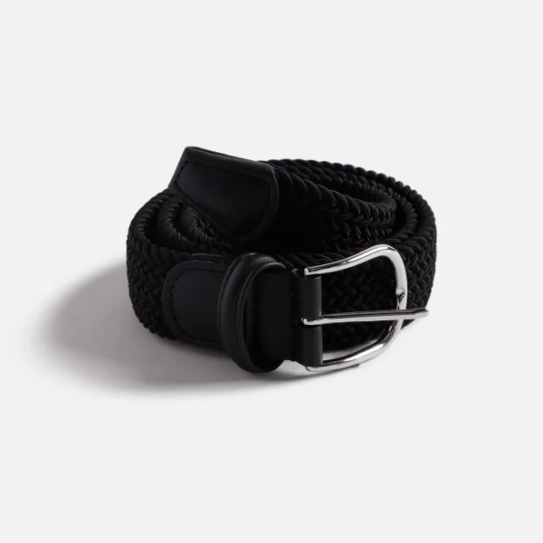 anderson s black classic stretch woven belt - KITH-SHOP