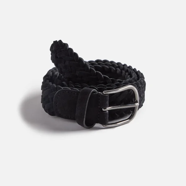 anderson s black suede woven belt - KITH-SHOP