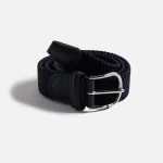 anderson s navy classic stretch woven belt stylish and durable - KITH-SHOP