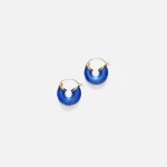 anni lu small swell hoop earrings in deep blue - KITH-SHOP