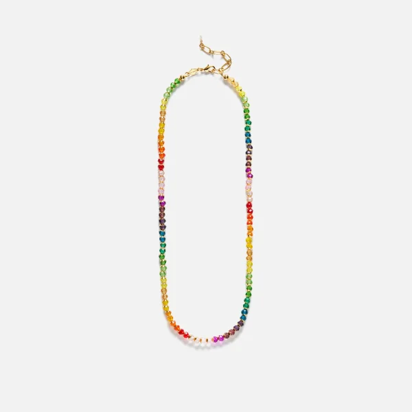 anni lu tennis necklace rainbow multi charm - KITH-SHOP