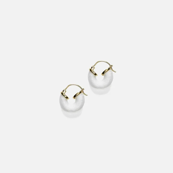 anni lu white petit swell hoop earrings - KITH-SHOP