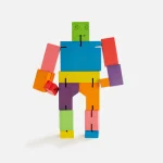 areaware cubebot small multicolor wooden puzzle robot - KITH-SHOP