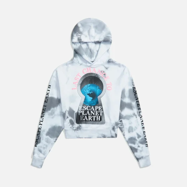 ashley williams grey tie dye planet earth hoodie - KITH-SHOP