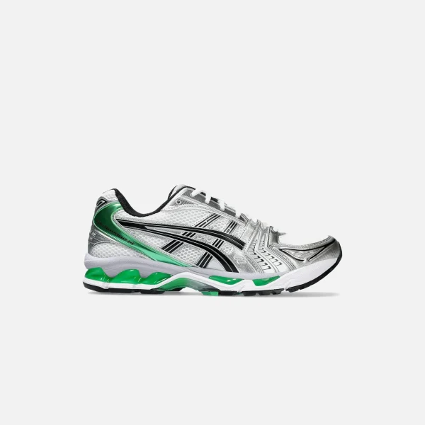 asics gel kayano 14 running shoes white malachite green - KITH-SHOP