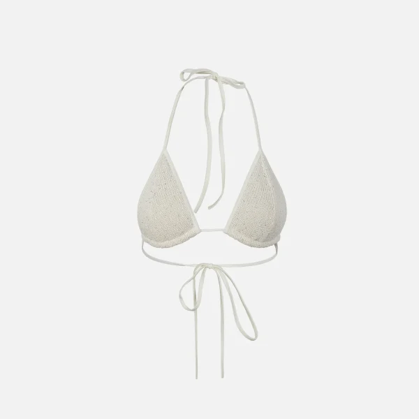 asta resort ivory sequin bikini top lio collection - KITH-SHOP