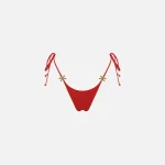 asta resort juliana high waisted bikini bottom in rosso - KITH-SHOP