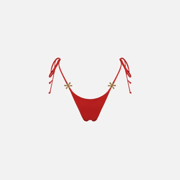 asta resort juliana high waisted bikini bottom in rosso - KITH-SHOP