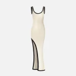 asta resort naomi split maxi dress in champagne - KITH-SHOP