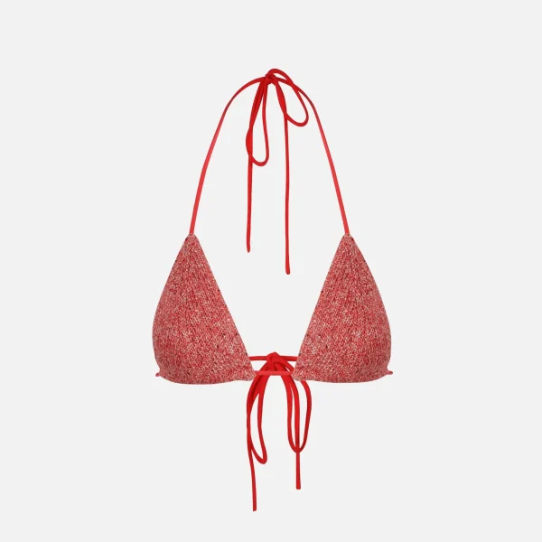 asta resort sequin lio bikini top in raspberry - KITH-SHOP