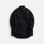 auralee black super light wool casual shirt effortless style - KITH-SHOP