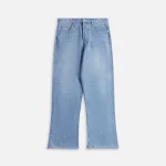 auralee light indigo selvedge denim pants faded wash - KITH-SHOP