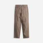 auralee mocha brown hard twist denim wide leg pants - KITH-SHOP