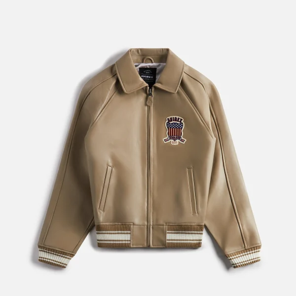 avirex icon mink leather jacket - KITH-SHOP