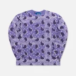 awake long sleeve paisley print tee in sapphire blue - KITH-SHOP