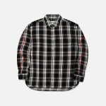 awake ny black heavyweight barbed wire flannel shirt - KITH-SHOP