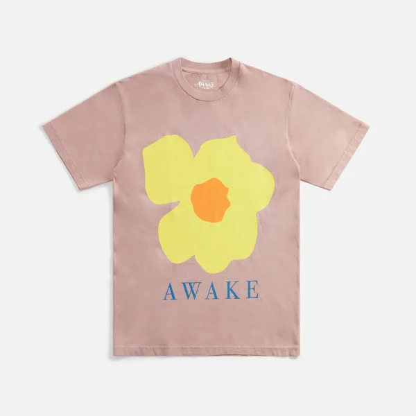 awake ny brown floral print t shirt - KITH-SHOP