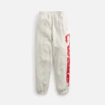 awake ny heather grey apple logo sweatpants - KITH-SHOP