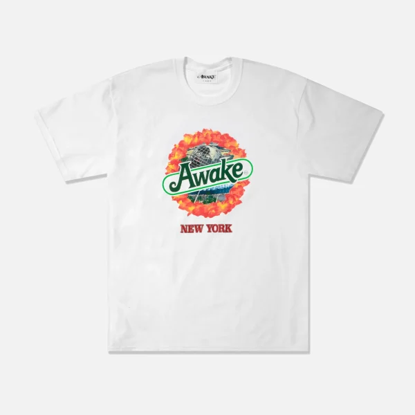 awake ny strawberry kiwi graphic t shirt white - KITH-SHOP