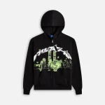 awake ny washed black skyline zip up hoodie - KITH-SHOP