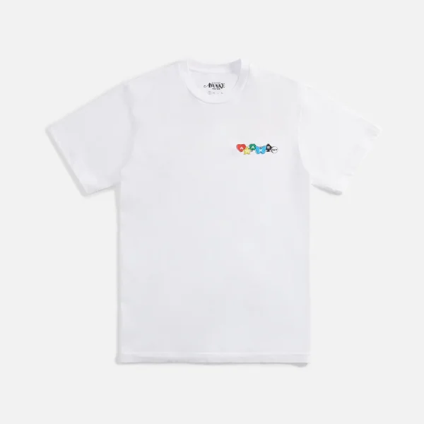 awake ny white printed charm logo t shirt - KITH-SHOP