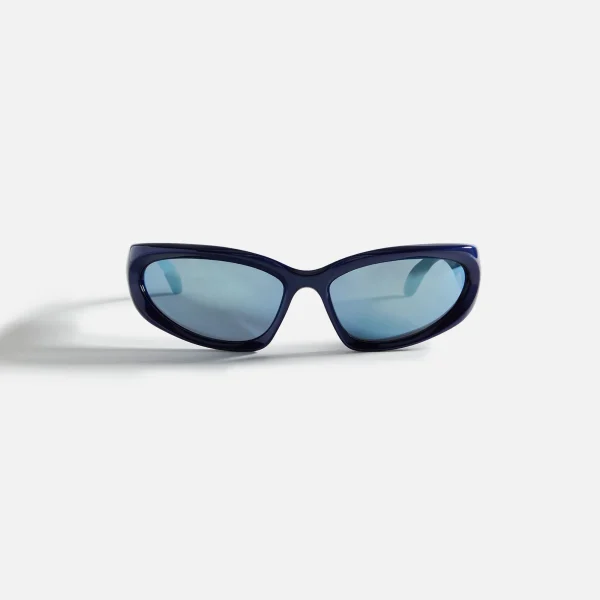 balenciaga acetate racer sunglasses 65mm blue frame - KITH-SHOP